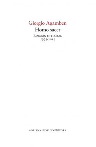 HOMO SACER - ED. INTEGRAL